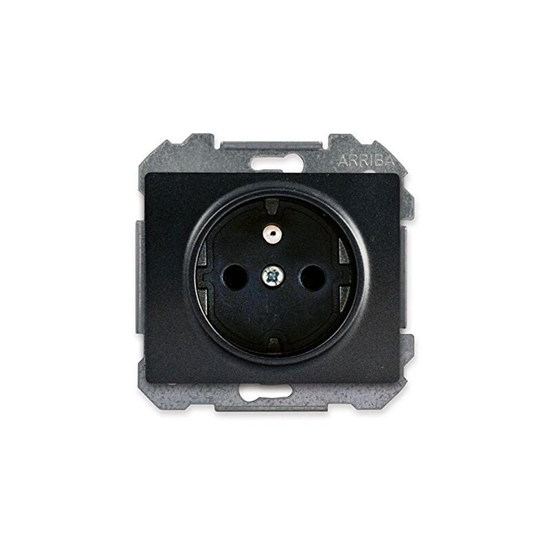 Siemens - delta iris prise de courant 2P+T anthracite SIE266986