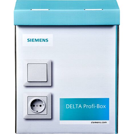 Siemens PROFI-Box mit 390 Rahmen 1fach DELTA line, titanweiß 5TG2551-0KA
