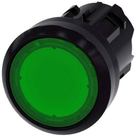 Siemens Pulsante, illuminato, 22mm, rotondo, plastica, verde, pulsante, 3SU10010AB400AA0