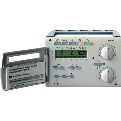 Siemens – Régulateur chauffage programmable 2 circuits – Gestion température extérieure – Compatible radiateurs et chauffage par le sol – RVP360