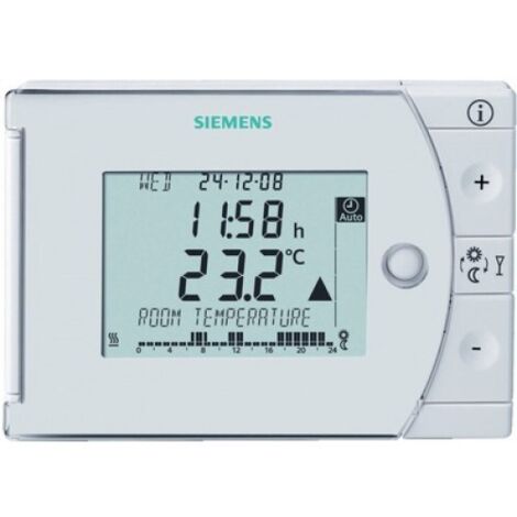 Siemens – Régulateur d'ambiance REV 24-XA – Programmable hebdomadaire – Écran rétroéclairé – Alimentation 230V – Largeur 80mm pour installation facile - REV24-XA