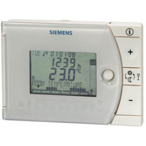 Siemens – Régulateur de température ambiante REV13XA – Programmable avec plage 3-35°C – Contact inverseur libre de potentiel – Compatible chauffage individuel