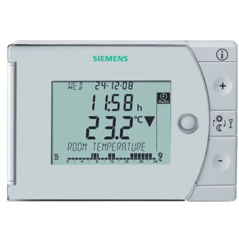 Siemens – Régulateur de température ambiante REV34XA – Programmable avec écran LCD – Modes confort, économie et protection hors-gel