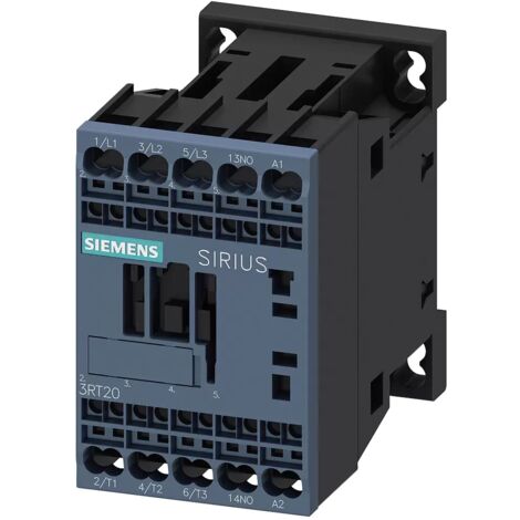 Siemens Schütz, AC-3e, 16 A/7,5 kW/400V, 3-polig, AC 230V, 50/60Hz, 1S, Federzugansch... 3RT20182AP01