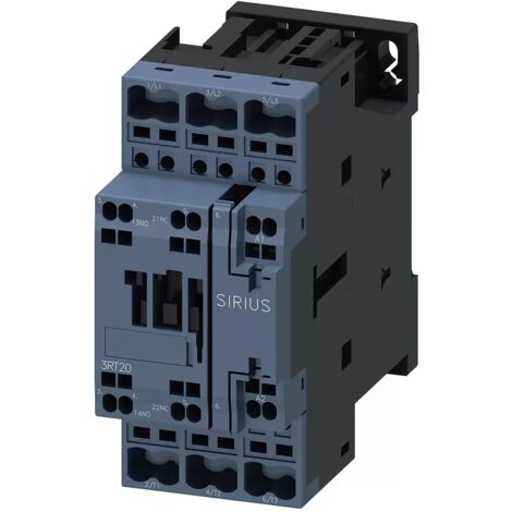Siemens Schütz, AC-3e, 17 A/7,5 kW/400V, 3-polig, AC 230V/50Hz, 1S+1Ö, Federzuganschluss 3RT20252AP00