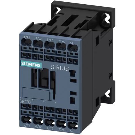 Siemens Schütz, AC-3e, 9 A/4 kW/400V, 3-polig, AC 230V, 50/60Hz, 1Ö, Federzuganschluss, 3RT20162AP02