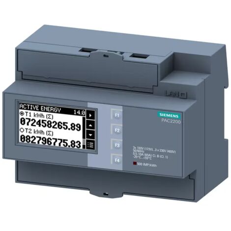 Siemens SENTRON Messgerät 7KM PAC2200 3-phasig 65 A Hutschienengerät M-Bus Gerät