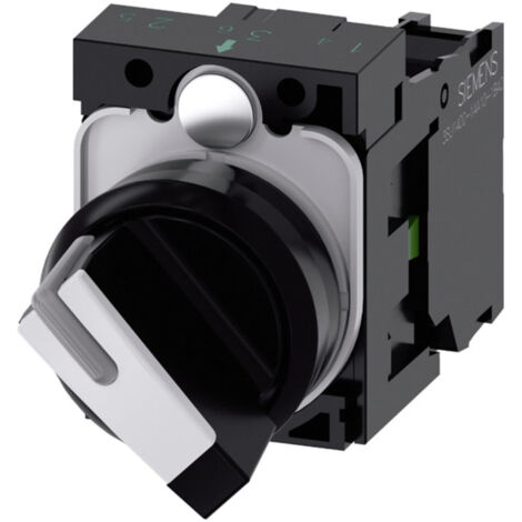 Siemens SIRIUS ACT Rundschalter Schwarz und Weiß 22 mm