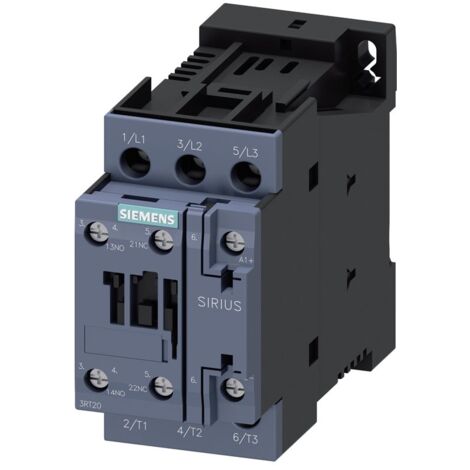Siemens Sirius S0 contactor 12A 3 polos 1NO+1NC 24VDC 3RT20241BB40