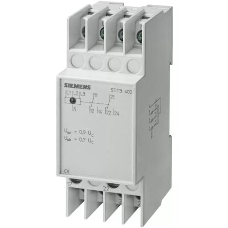 Siemens Spannungsrelais T5570 AC 230/400V 2W 0,85/0,95 mit Klarsichtkappe, 5TT3403