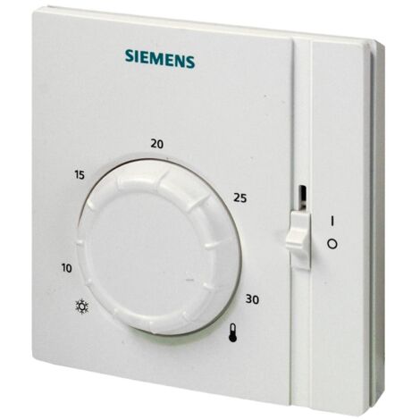 Siemens – Thermostat d'ambiance 24-250V – Régulation tout ou rien – Plage de réglage 8-30°C – Compatible chauffage et climatisation - RAA31