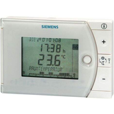 Siemens – Thermostat d'ambiance programmable REV24XA – Plage de réglage 3-35°C – Commande à distance – Régulation PID auto-adaptative