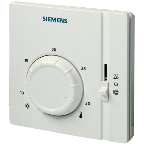 Siemens – Thermostat d'ambiance RAA41 – Alimentation 24-250V – Plage de réglage 8-30°C – Protection IP30 pour installations murales