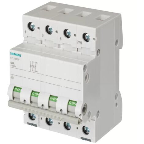 Siemens trennschalter 40a 3p+n 5tl1640-0