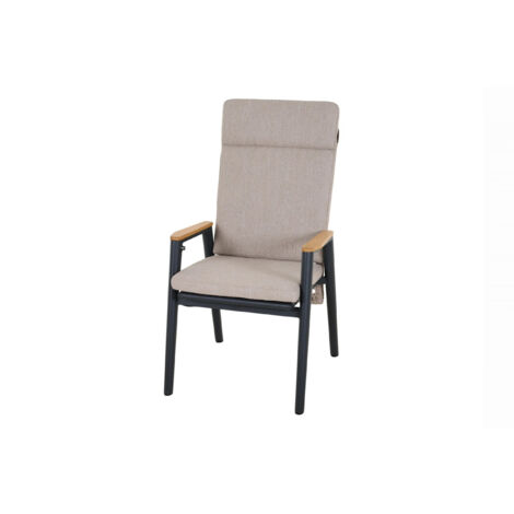 Siena Garden Cortina Dining Move Sessel, natur Alu, Rope, teak T50303