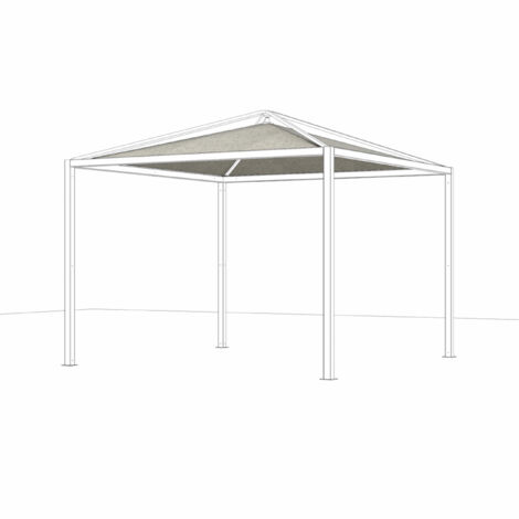Siena Garden Dachbezug SCHATTENMANUFAKTUR® COMUNA, 300x300 cm P31660 silber