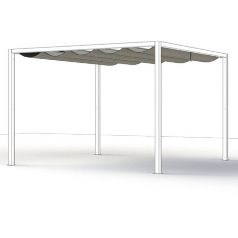 Siena Garden Dachbezug SCHATTENMANUFAKTUR® LIBERA, quadratisch, 300x300 cm anthrazit M90710 silber
