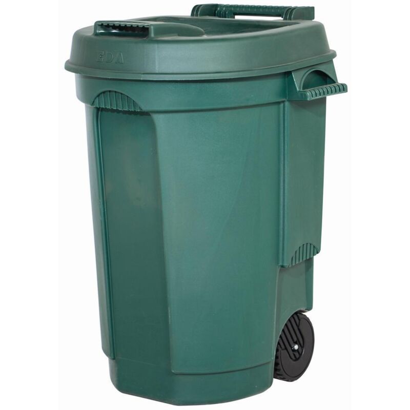 Eda - Fahrbarer Abfallbehälter 110l Farbe, Grün, Maße, 55x58x81cm