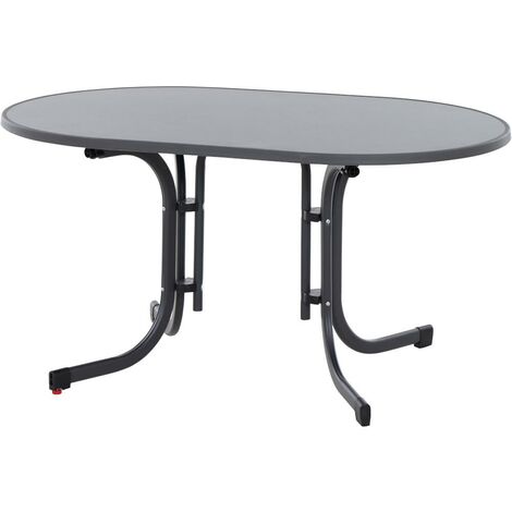 Spetebo Garten Beistelltisch In Anthrazit - 60x39x45 Cm