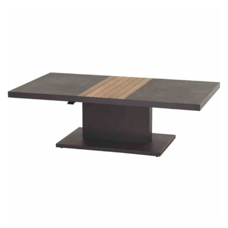Siena Garden Lifttisch Lindos 160x90 cm anthrazit/Teakholz M21947 Loungetisch