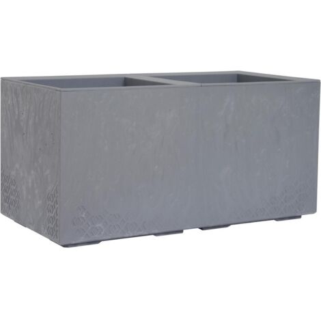 Siena Garden Pflanzgefäße FARO STONE grau 40x80x40 cm