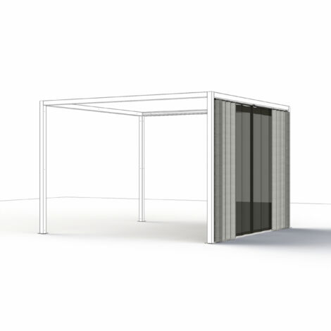 Siena Garden Seitenteile SCHATTENMANUFAKTUR®, 300 x 210 cm M90707 silber
