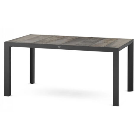 Siena Garden Silva Dining Tisch 160x90 cm – Aluminium (matt anthrazit) & Keramikplatte (washed grey)