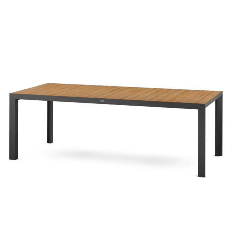 Siena Garden Silva Dining Tisch 220 x 100cm - Aluminium (matt anthrazit) & FSC-Teak