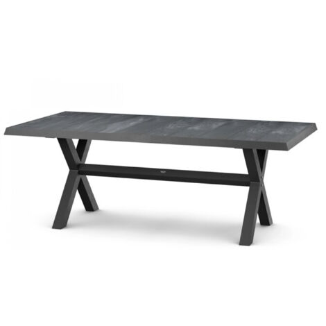 Siena Garden Sincro Dining Tisch 200x100 cm – Aluminium (matt anthrazit) & Keramikplatte (wood grey)