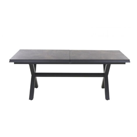 Siena Garden Sincro Dining Tisch, ausziehbar – 200/260 x 100 cm, Aluminium (matt anthrazit) & HPL T