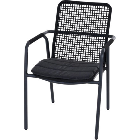 Siena Garden Stapelsessel Repton Alu, Rope mix black