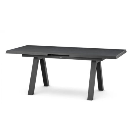 Siena Garden Tirana Dining Tisch, ausziehbar – 160/200 x 90 cm, Aluminium (matt anthrazit) & HPL Fer