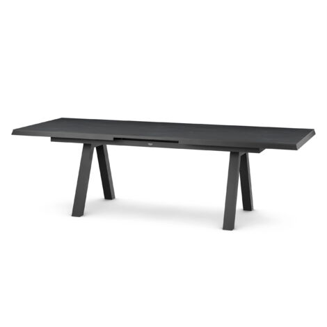 Siena Garden Tirana Dining Tisch, ausziehbar – 200/260 x 100 cm, Aluminium (matt anthrazit) & HPL Fe