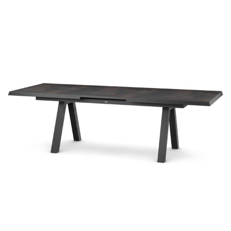 Siena Garden Tirana Dining Tisch, ausziehbar – 200/260 x 100 cm Aluminium (matt anthrazit) & HPL Tit