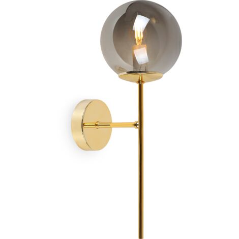 SIENA GOLD WANDLEUCHTE 1 FLACHE GRAPHITLAMPE E14