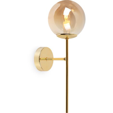 SIENA GOLD WANDLEUCHTE 1 FLACHE HONIGLAMPE E14