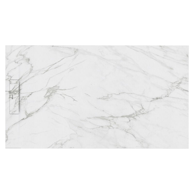 Siena - Receveur de douche 120X80 cm - Calacatta - Résistant & design - Disponible en plusieurs dimensions et coloris