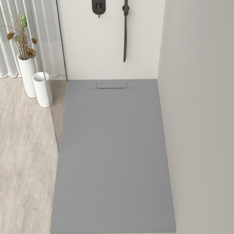 SIENA - Receveur de douche 120x80cm - Gris - Résistant & design - Disponible en plusieurs dimensions et coloris