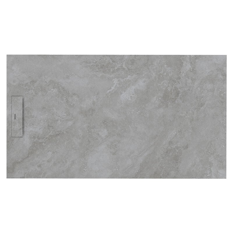 Siena - Receveur de douche 160x90cm Lithos gris - Antidérapant - Résistant & design - Disponible en plusieurs dimensions et coloris