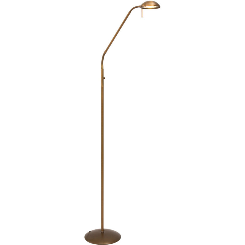 Sienna Biron Lampada da lettura Bronzo Spazzolato, Vetro Matt