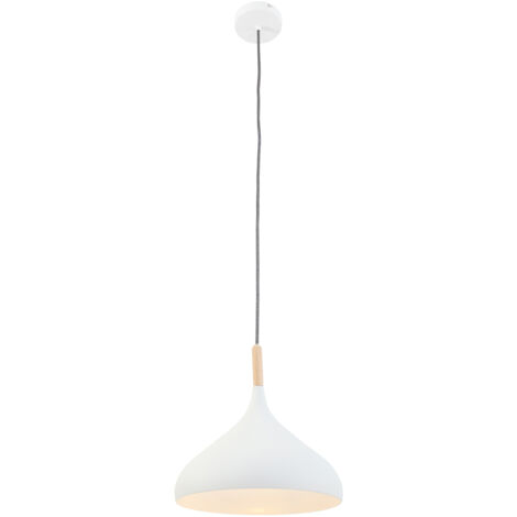 Sienna Bjorr Lámparas de Techo Colgantes Dome Blanco Mate, Madera Transparente
