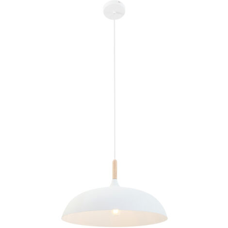 Sienna Bjorr Plafoniere a Sospensione Dome Bianco Opaco, Legno Trasparente