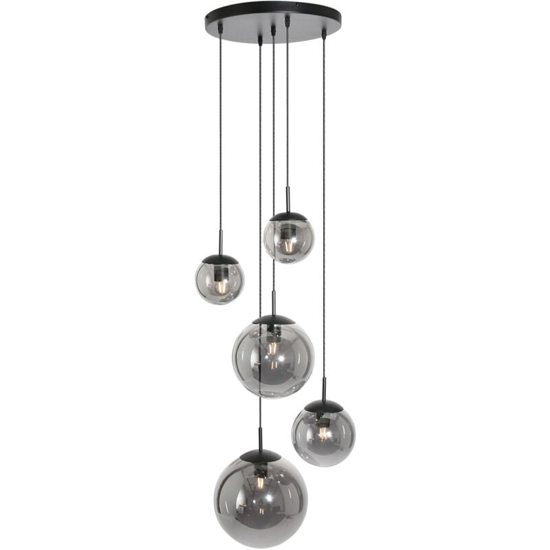 Steinhauer - suspension - Bollique led - noir - verre métal - ø