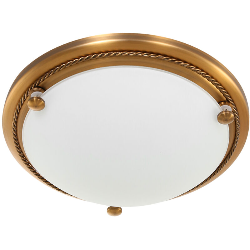 Sienna Ceiling And Wall Plafonnier semi-encastré Bowl Bronze Brossé, Verre Mat