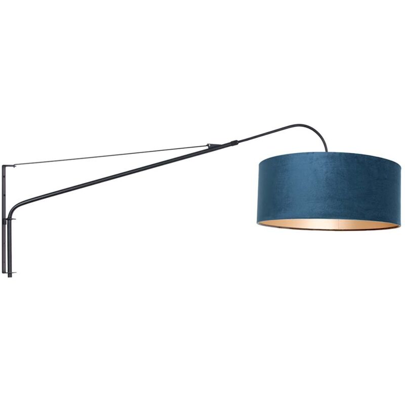 Steinhauer - Applique chambre lampe liseuse orientable velours bleu noir mat