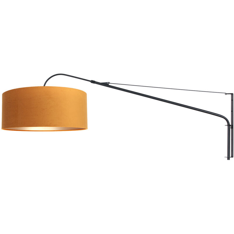 Steinhauer - Sienna Elegant Classy Applique murale avec abat-jour noir mat, velours doré