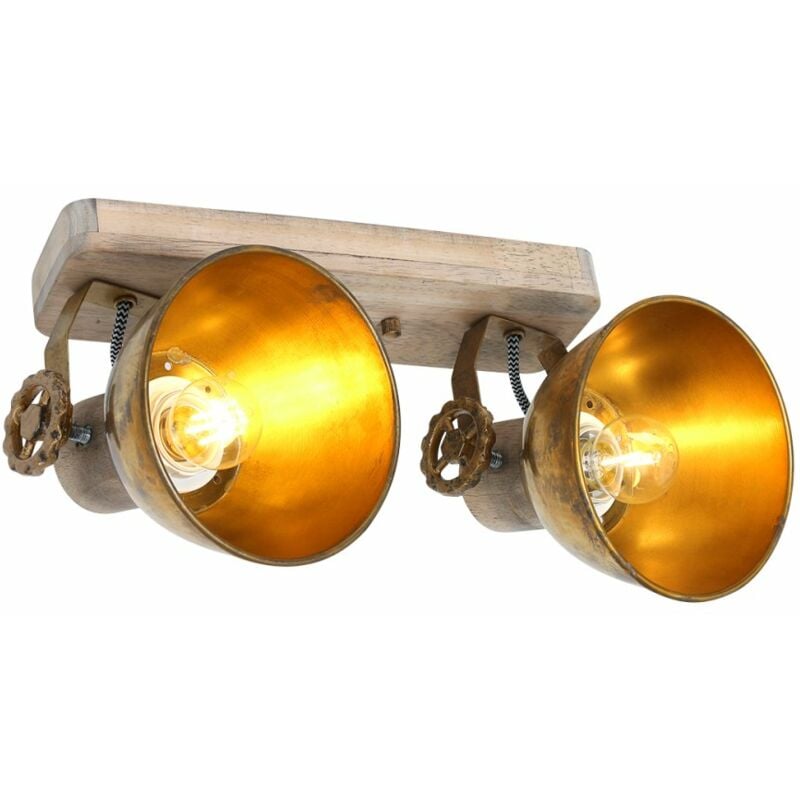 Neuwertig] Steinhauer Gearwood Deckenleuchte Deckenlampe Deckenlicht Lampe Bronze 2 Flammig B-Ware