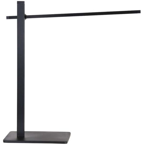Sienna Location Lampe de travail de bureau noir mat brossé, plastique mat