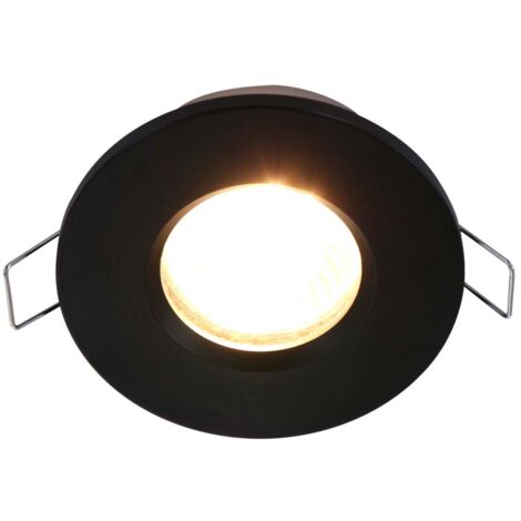 Sienna Pelite Spot Downlight Encastré Noir Mat IP44