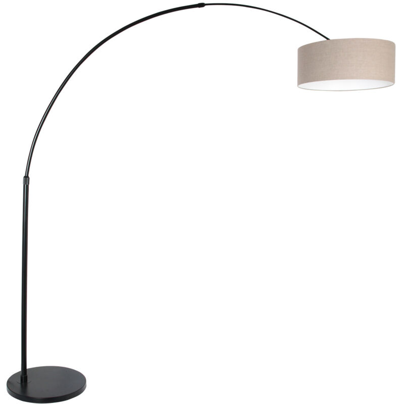 Sienna Sparkled Light Lampadaire Arc Noir Mat